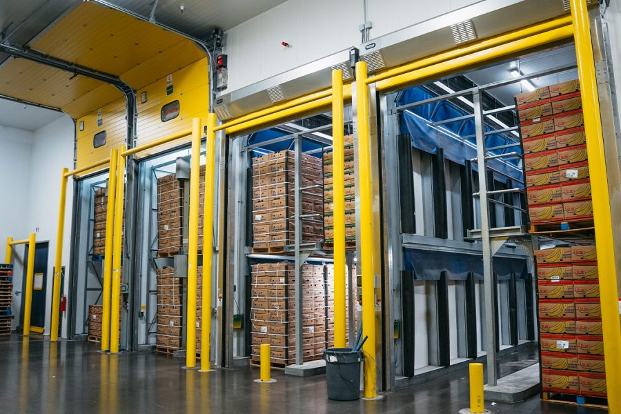 banana ripening room inside warehouse